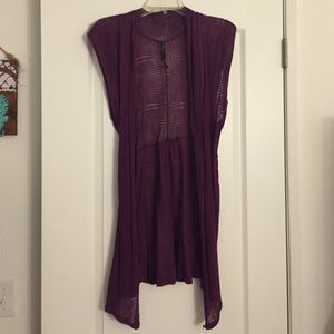 Purple Sleeveless Cardigan 💜