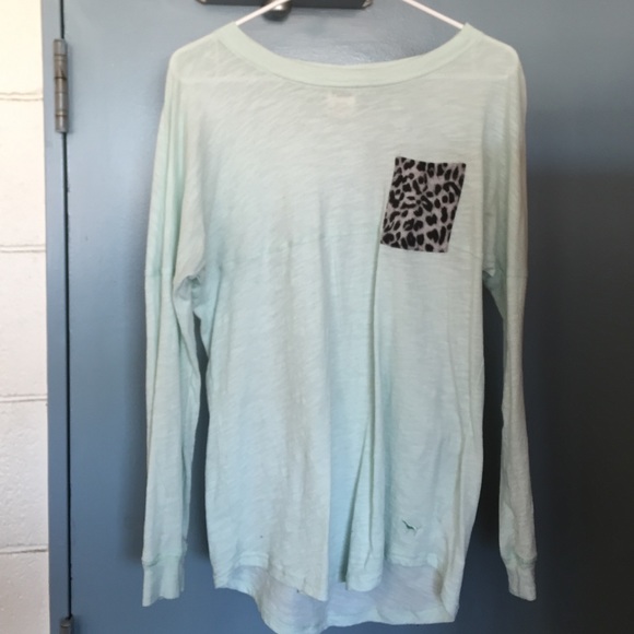 Mint green blue long sleeve