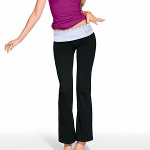 PINK Yoga Pants With Light Blue Waist!'