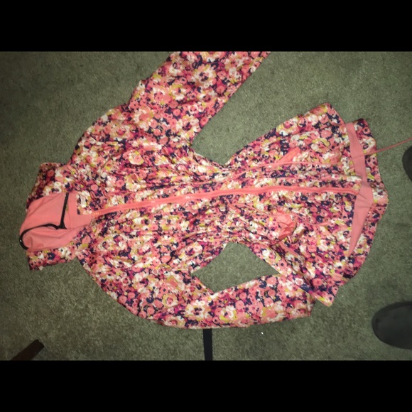 Floral rain coat