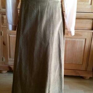 Vintage camel cordoroy wrap skirt by Cinnamon.