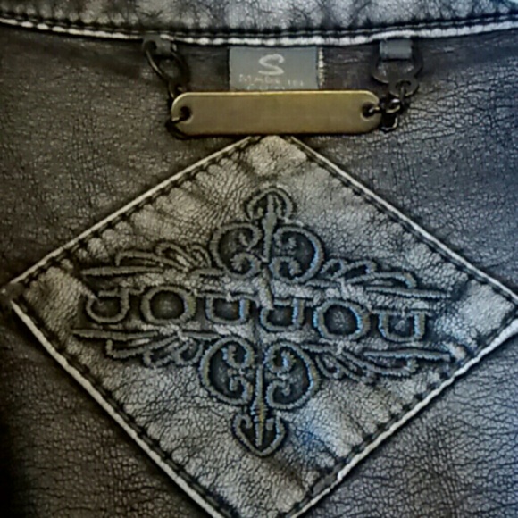 Grey leatherish jacket ONLY WORN ONCE