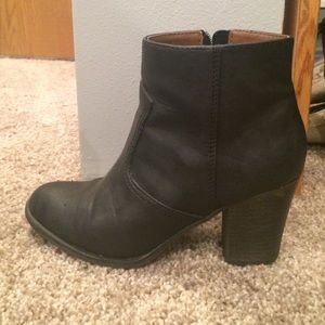 Leather Black Booties