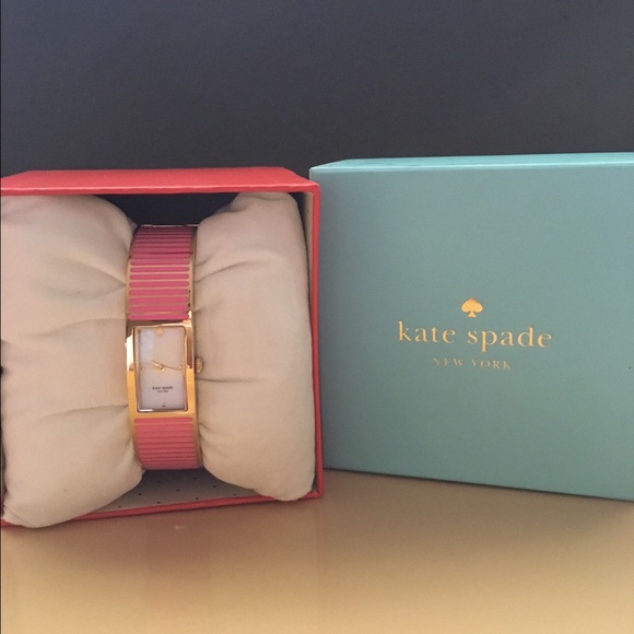 Kate Spade pink bangle watch.