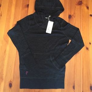 Soft Hoodie Heather Gray with Purple