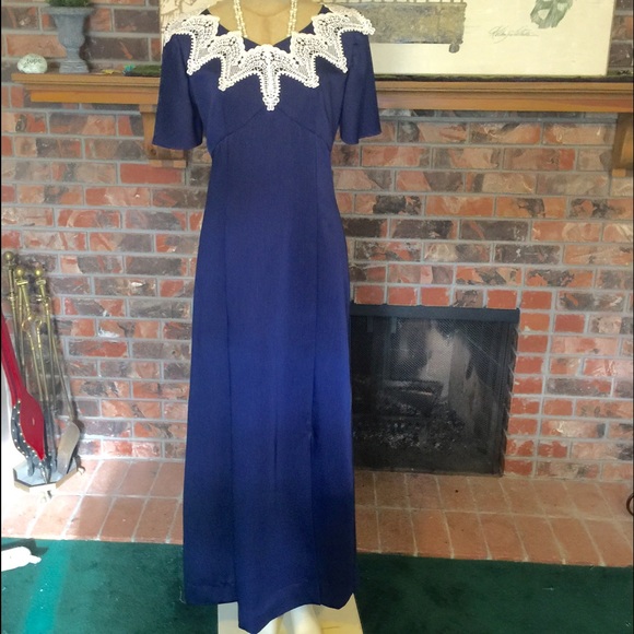 VINTAGE Silk/satin Evening Gown, buttons down back