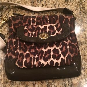 Coach leopard print Crossbody.