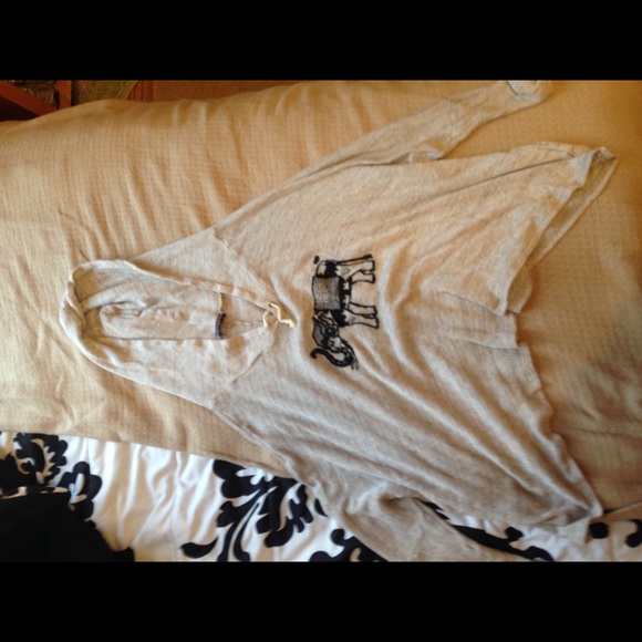 Brandy Melville elephant hoodie | Beige