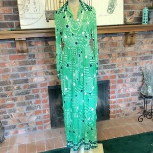 VINTAGE Maxi Dress Retro Groovy Vibe