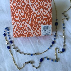 Millie Necklace by Stella & Dot, blue & gold