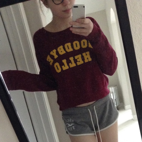 Cute varsity crop sweater