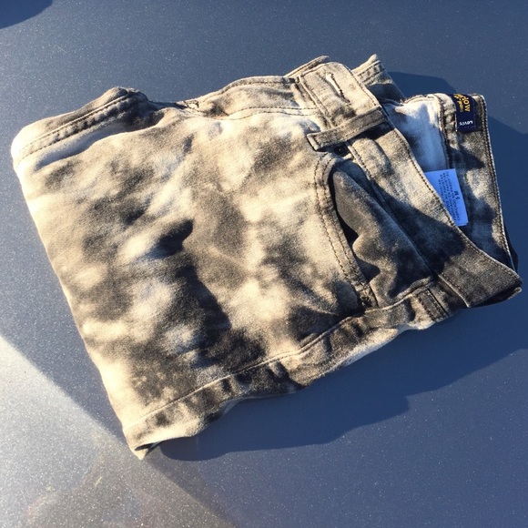 Once black bleached Levi's.