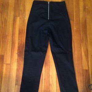 High wasted navy blue pants
