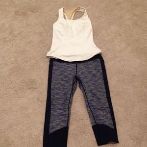 2- piece combo - Lululemon top and Athleta capris-