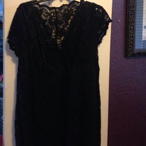 Marina Black Lace Overlay Dress Size 22
