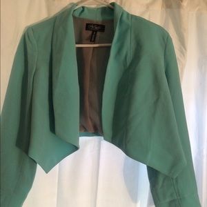 Blue cropped blazer