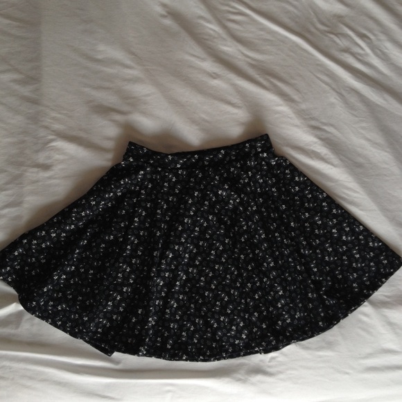 Navy Floral Circle Skirt