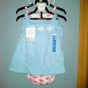 Girls Carters whale outfit