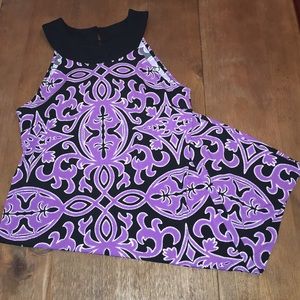 🔮INC sleeveless purple & black dress🔮