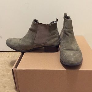 Gray Suede Booties