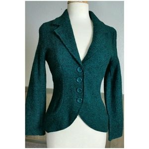 ❄Emerald Wool Blazer NWOT