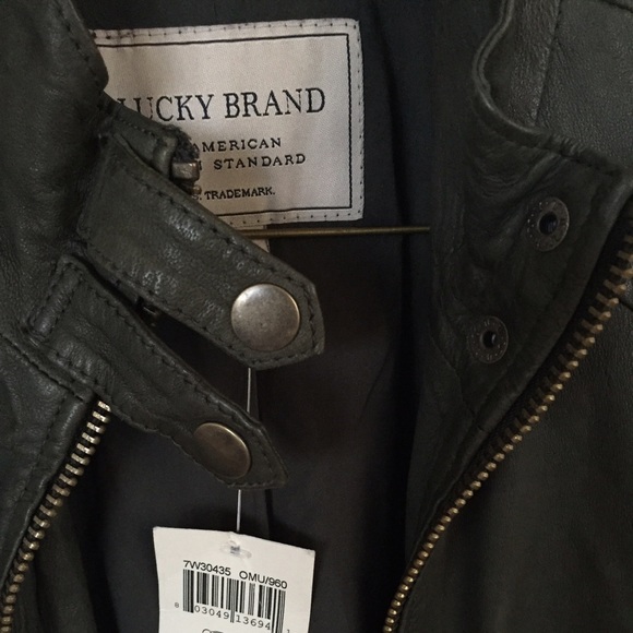 Lucky Brand Leather Jacket NWT Size XS - Picture 3 of 4