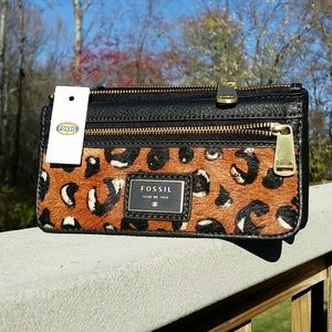 NWT - Fossil Cheetah Clutch Wallet