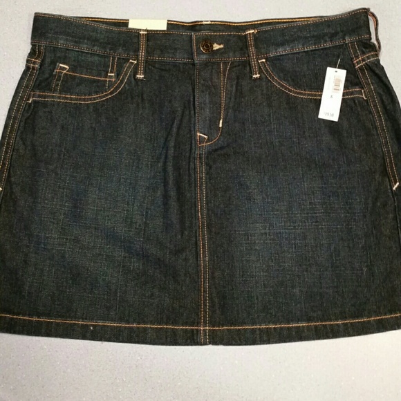 Jean Mini Skirt in Dark Denim