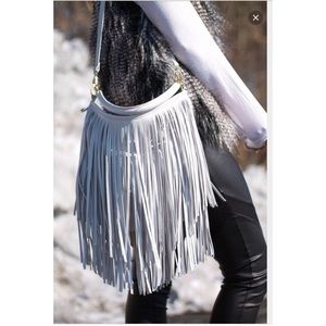 H&M Nude Fringe Shoulder Bag