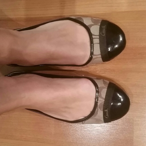 Coach brown flats shoes