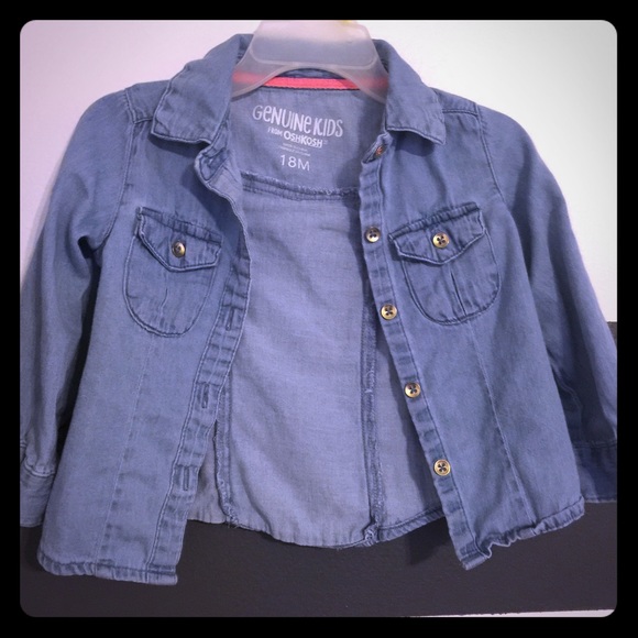 OshKosh Denim button down baby shirt 18 months