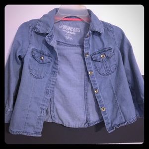 OshKosh Denim button down baby shirt 18 months