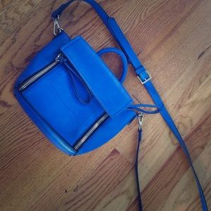 small blue cross body bag