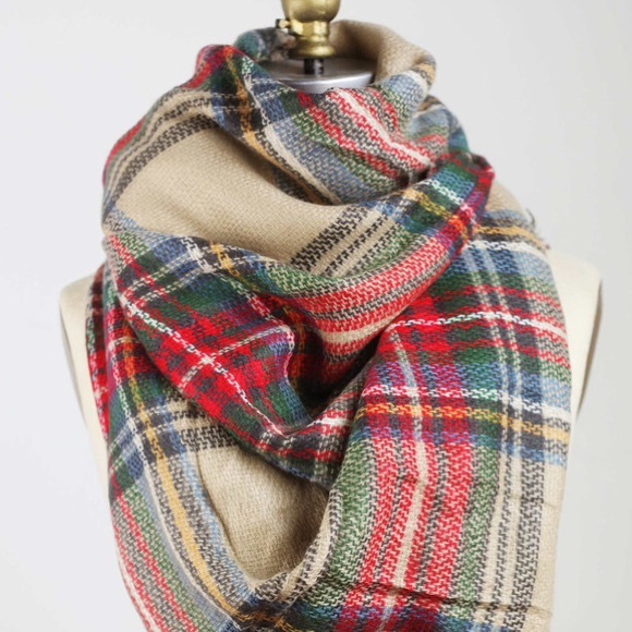 Accessories - Plaid Blanket Scarf