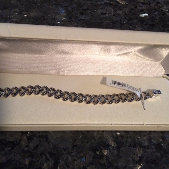 Silver plated marcasite bracelet