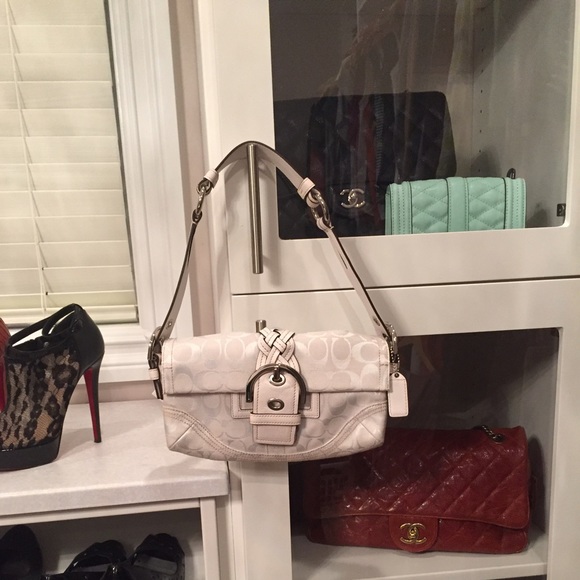 🚫SOLD🚫White Small Coach Satchel