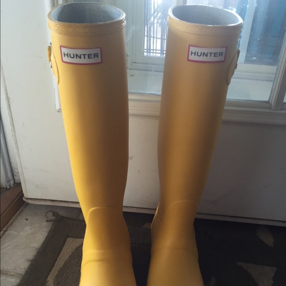 Yellow Hunter boots SOLD