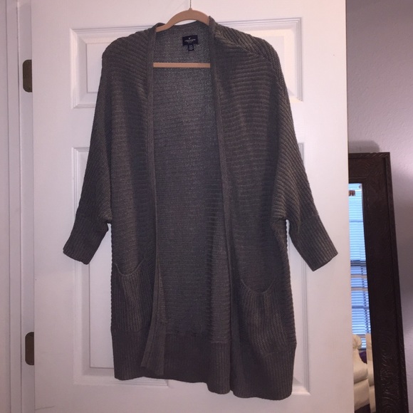 American Eagle Long Cardigan Sweater with Pockets