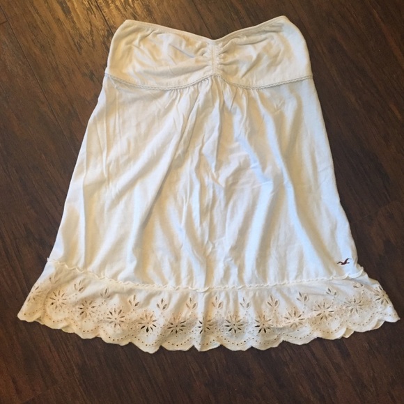 White Hollister tube top