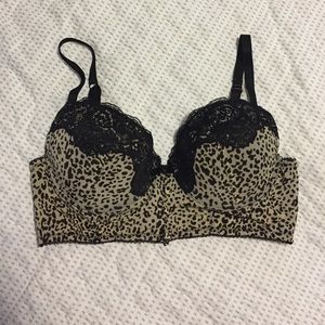 Kardashian Kollection Leopard Print Push-up Bra