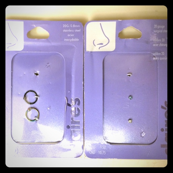 Claires Jewelry - Nose rings and studs