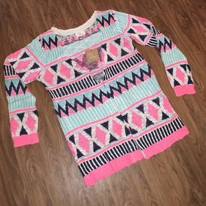 Aztec sweater cardigan