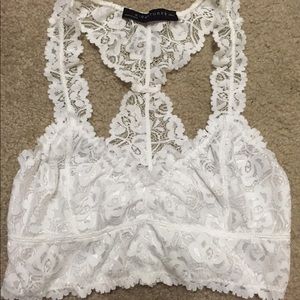 White Lace Razorback Bralette