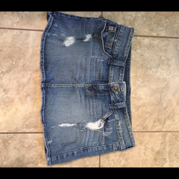 Jean mini skirt
