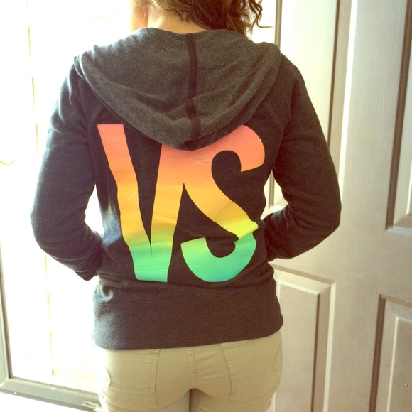 Grey Victoria Secret Zip-Up Hoodie NWOT