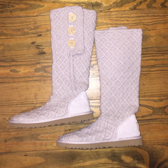 Tall Knit Uggs with Buttons