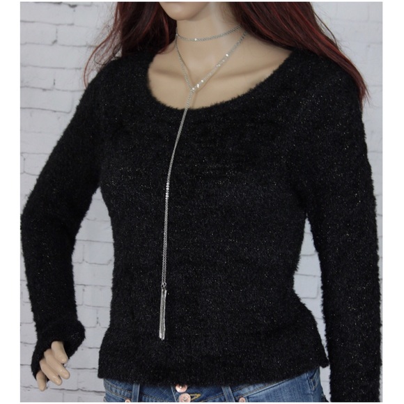 ⭐️HP⭐️NWOT. GOLD BLACK SWEATER - Picture 4 of 4