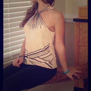 Nanette Lepore Beaded Silk Blouse