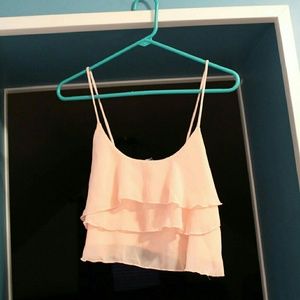 Peach Charlotte Russe cropped tank