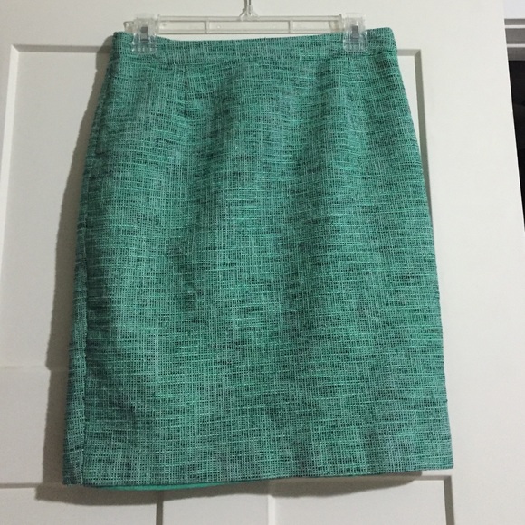 Blue and green pencil skirt